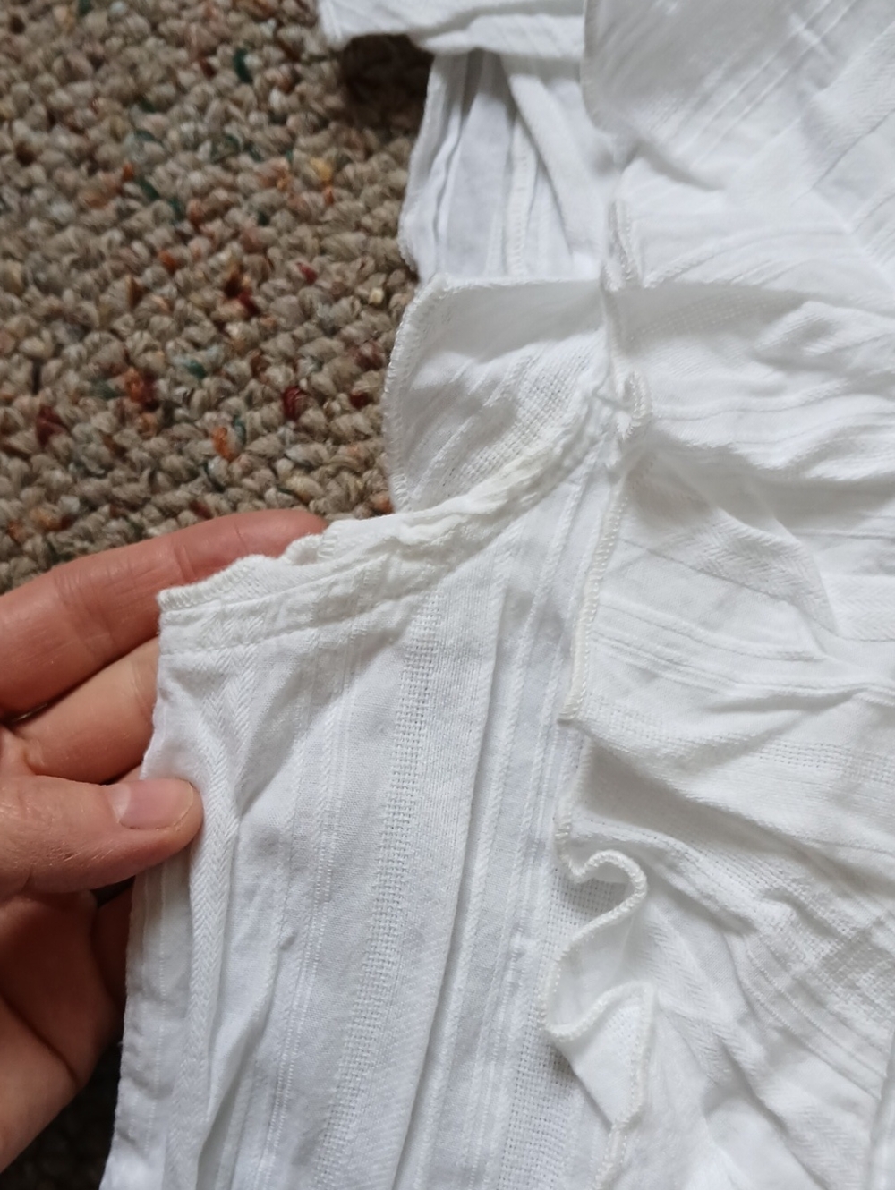 White Ruffled Blouse - Picture 2 of 6